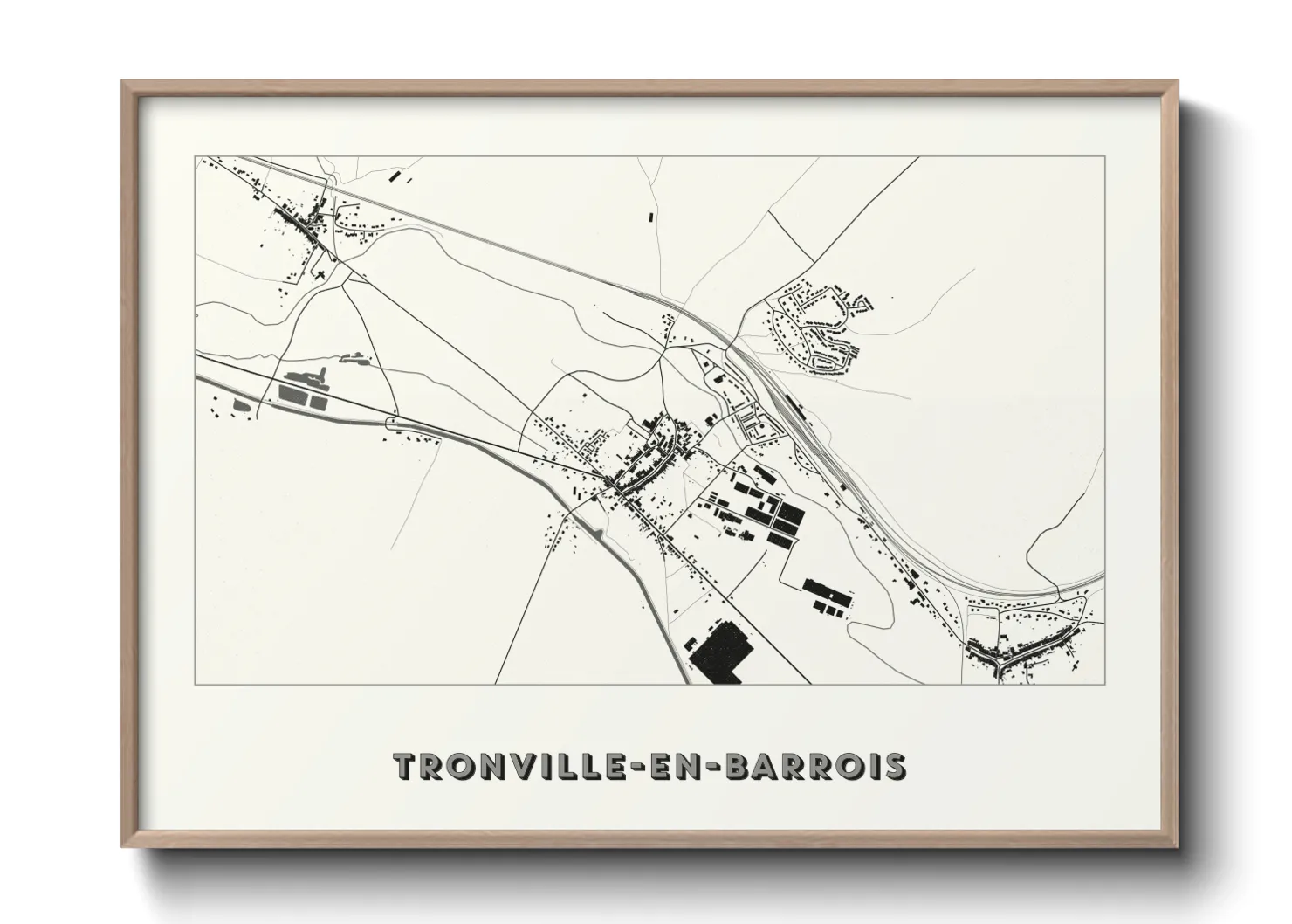 Une affiche de carte sur Tronville-en-Barrois