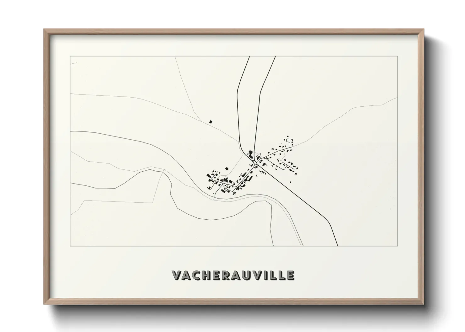 Une affiche de carte sur Vacherauville