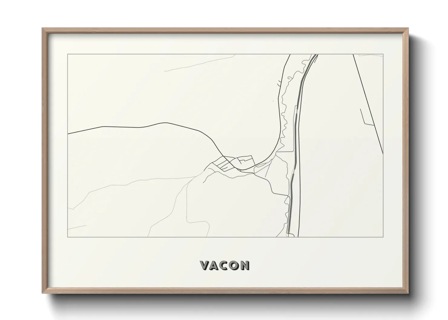 Une affiche de carte sur Vacon