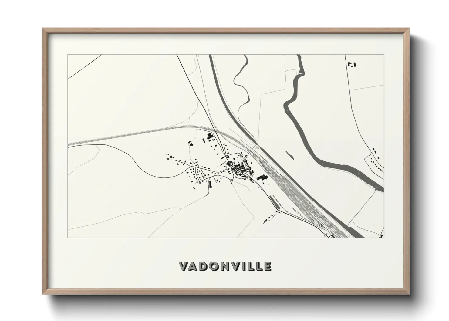 Une affiche de carte sur Vadonville