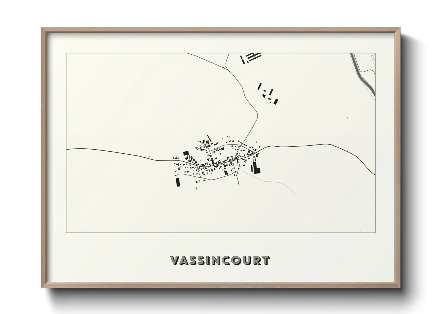 Une affiche de carte sur Vassincourt