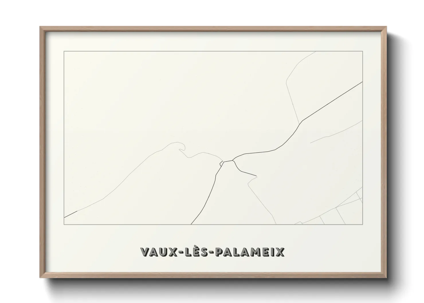 Une affiche de carte sur Vaux-lès-Palameix