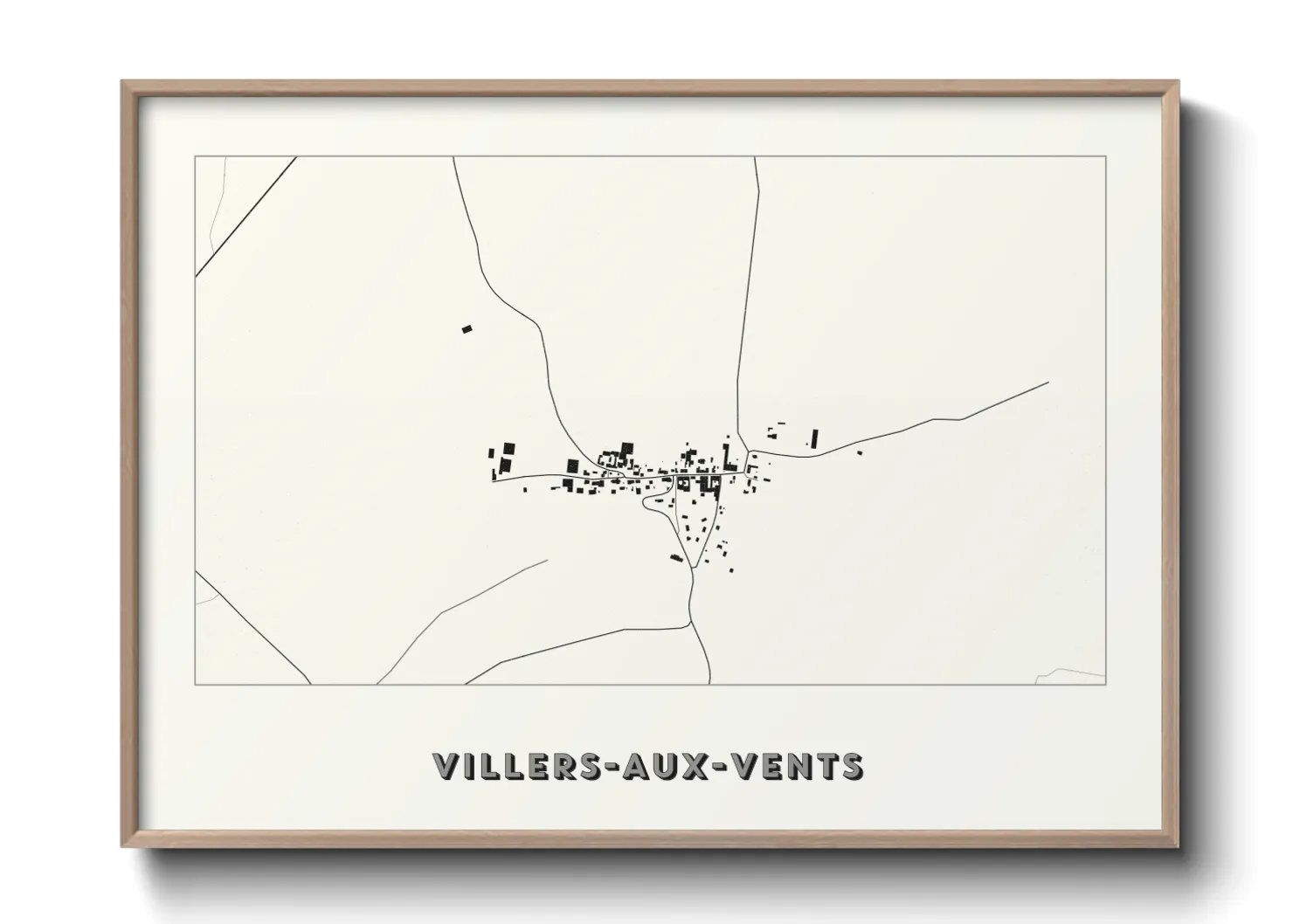 Une affiche de carte sur Villers-aux-Vents