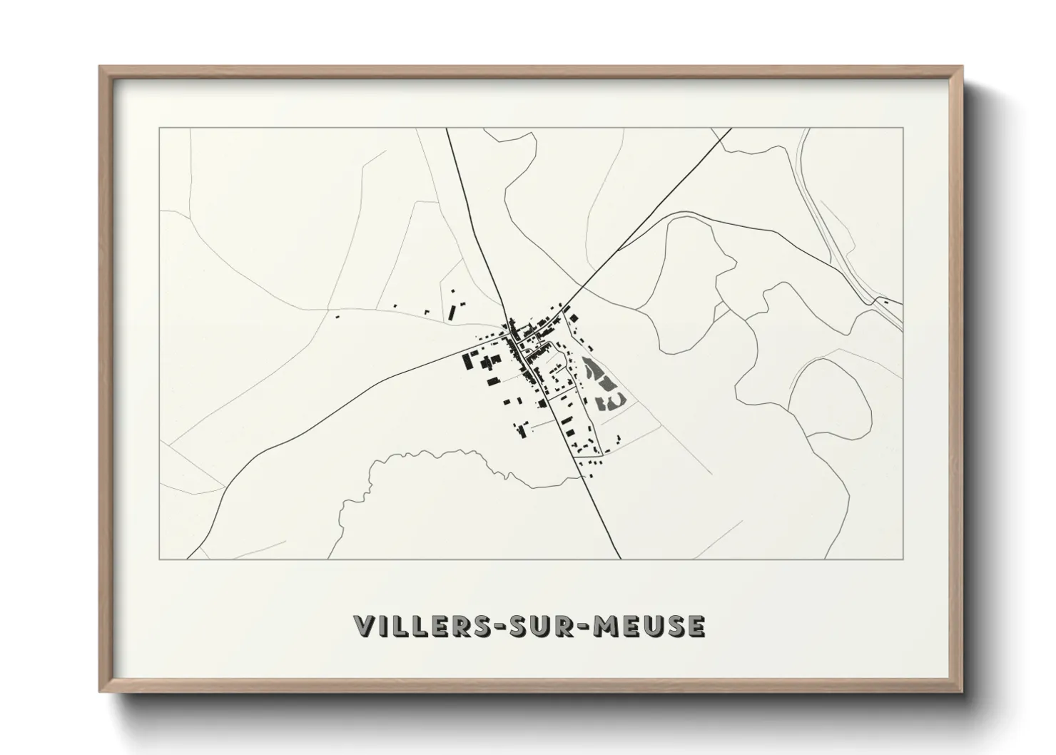 Une affiche de carte sur Villers-sur-Meuse