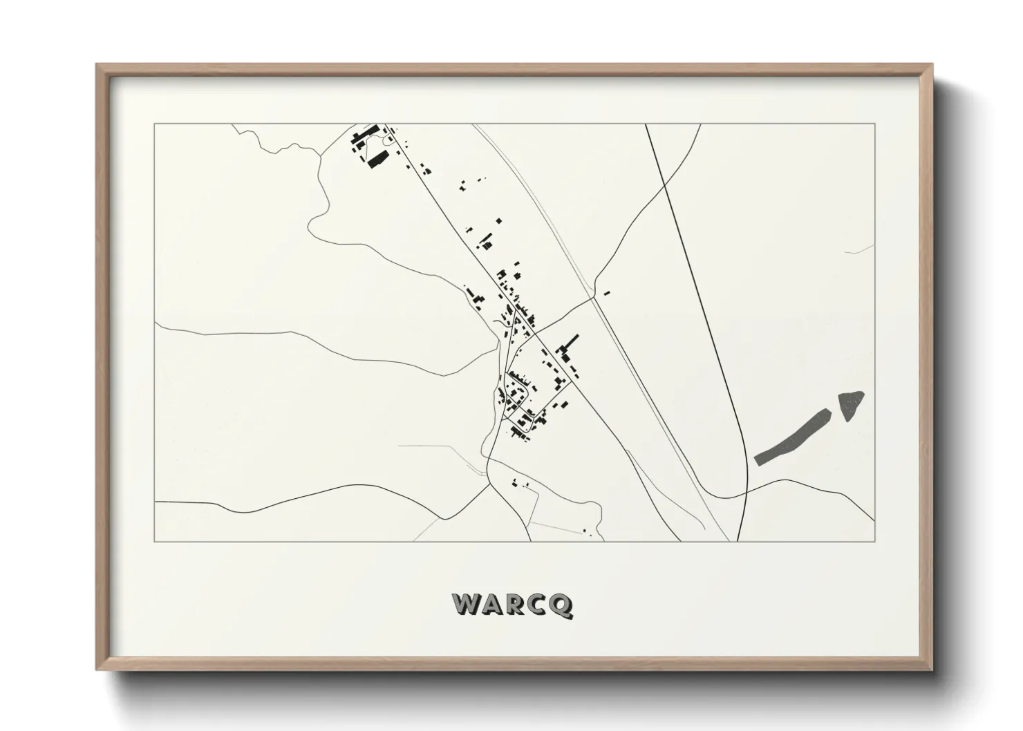 Une affiche de carte sur Warcq