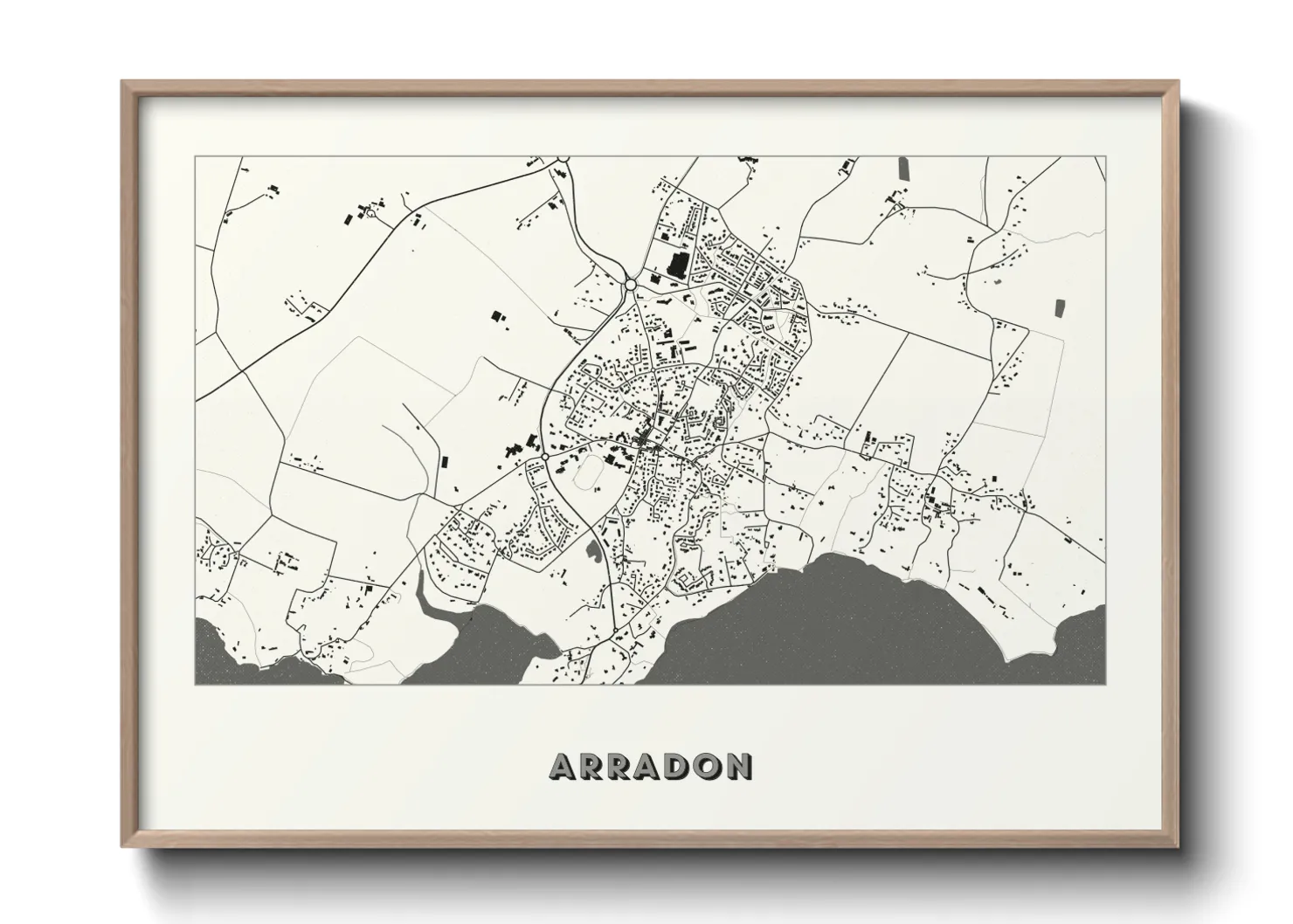 Une affiche de carte sur Arradon