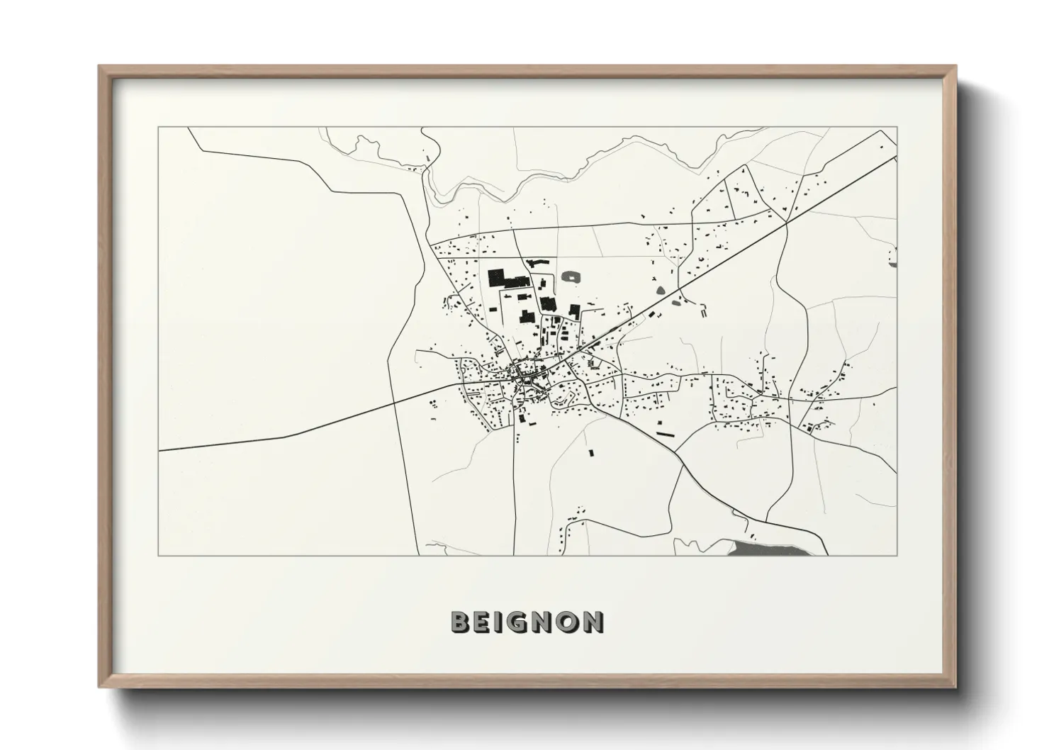 Une affiche de carte sur Beignon