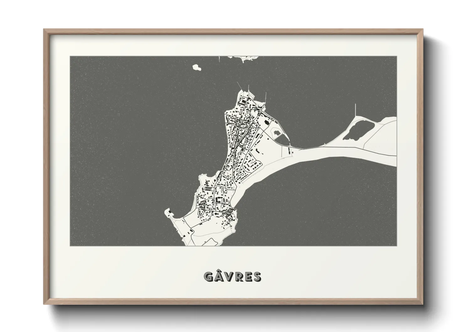 Une affiche de carte sur Gâvres