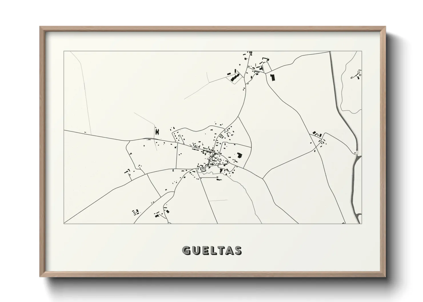 Une affiche de carte sur Gueltas