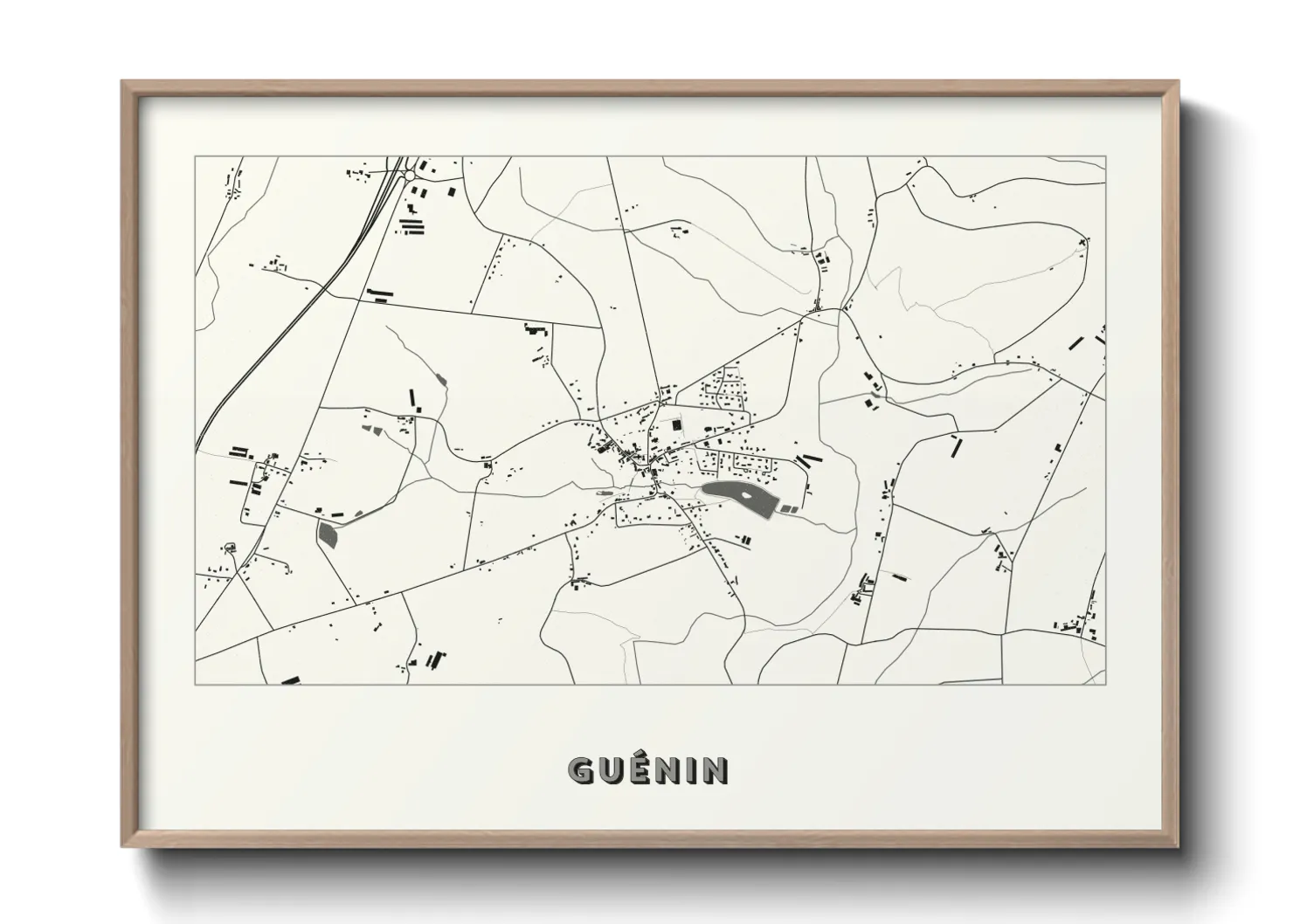 Une affiche de carte sur Guénin