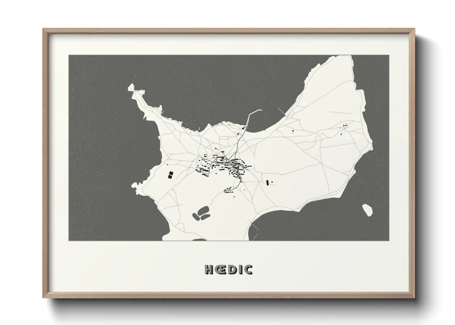 Une affiche de carte sur Hœdic