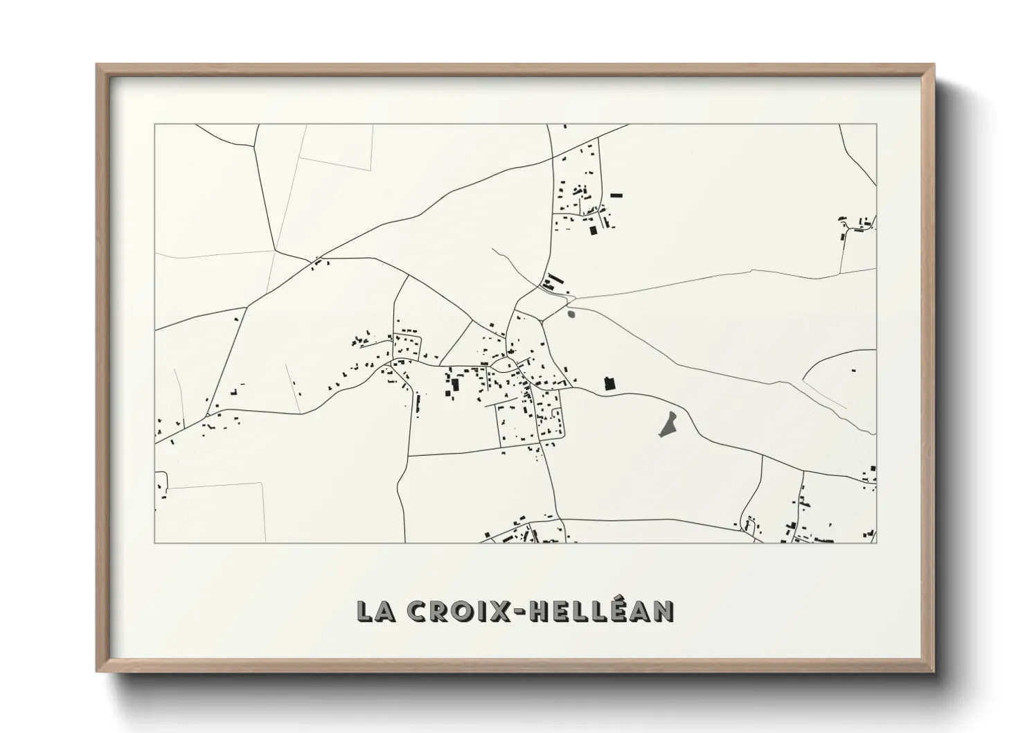 Une affiche de carte sur La Croix-Helléan