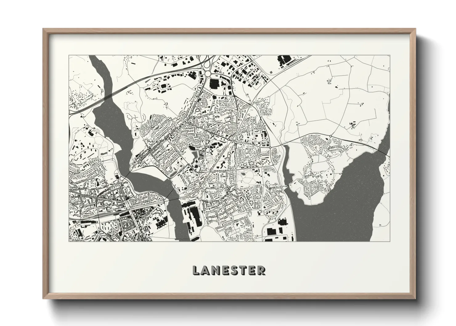 Une affiche de carte sur Lanester