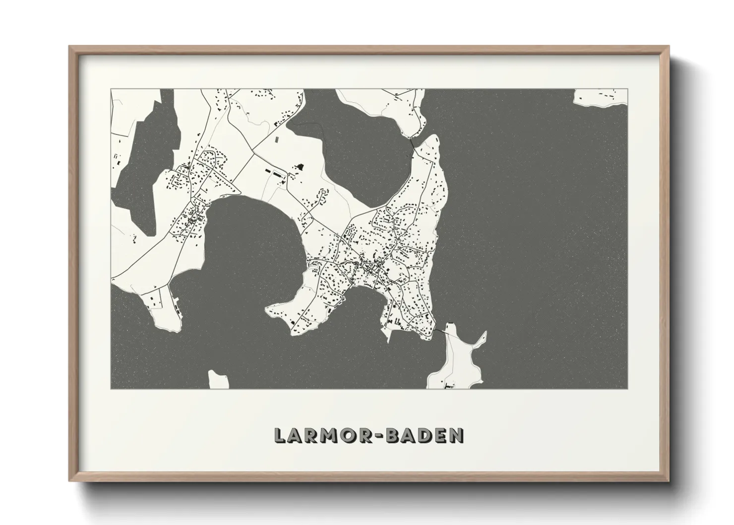 Une affiche de carte sur Larmor-Baden