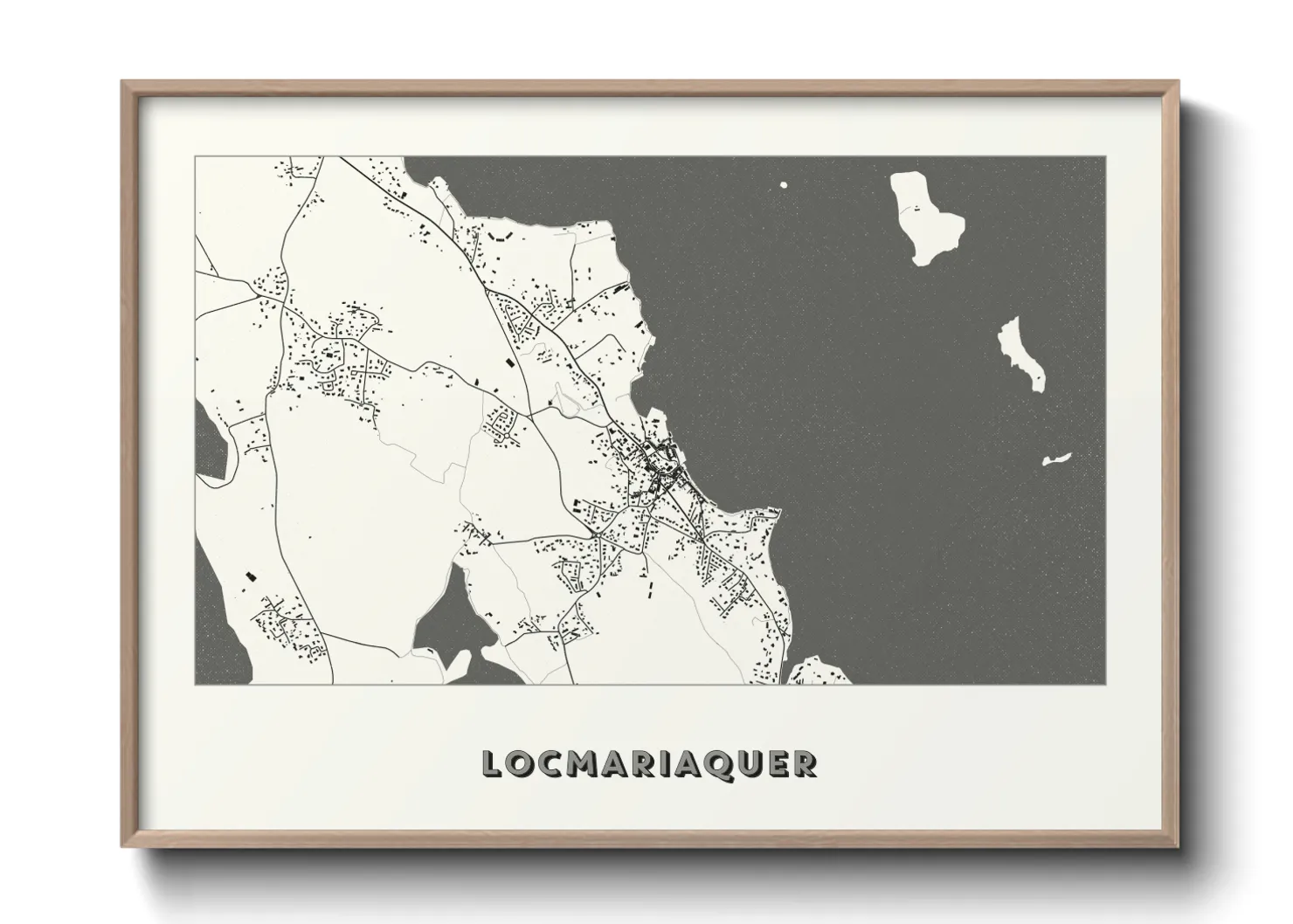 Une affiche de carte sur Locmariaquer