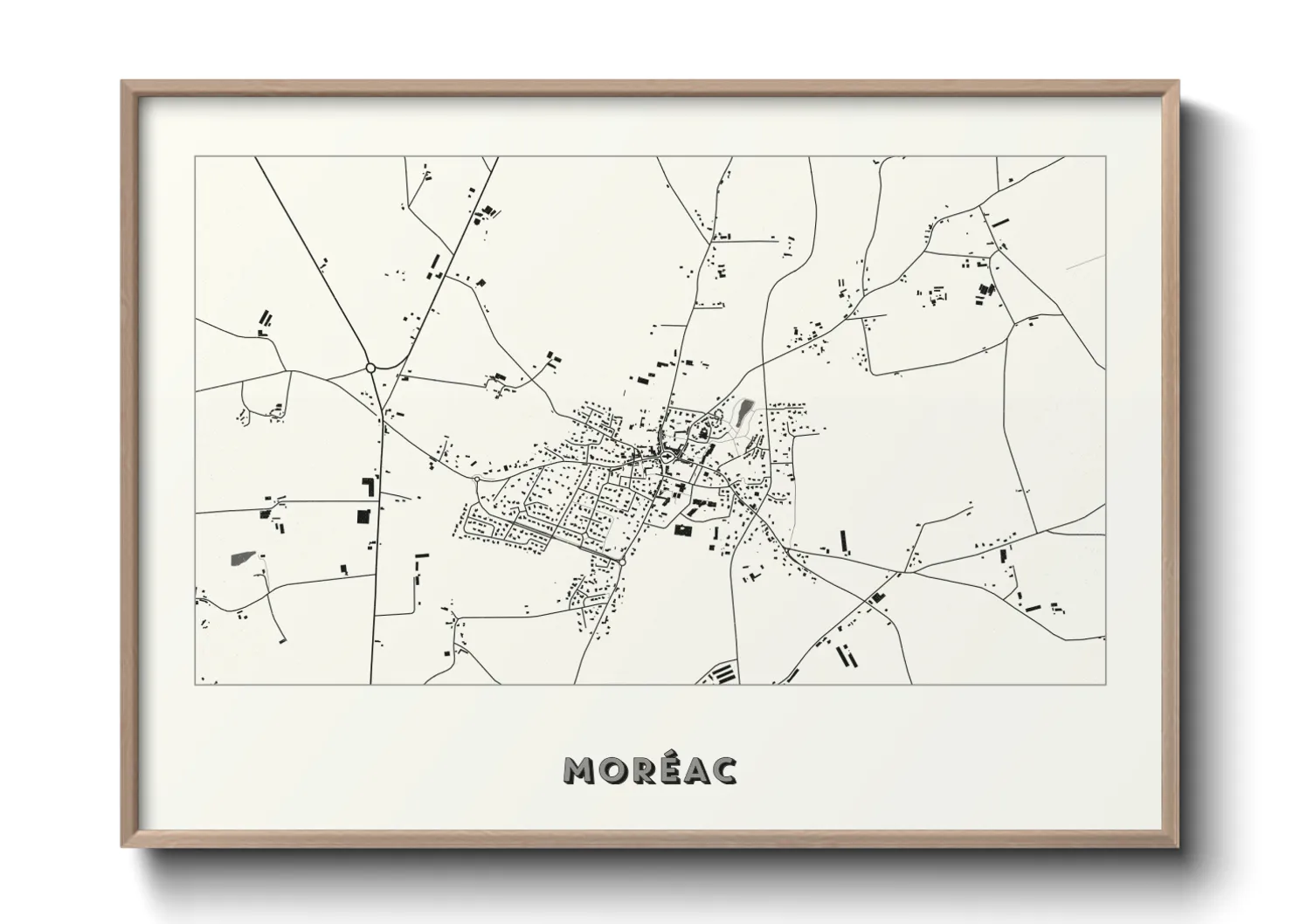 Une affiche de carte sur Moréac