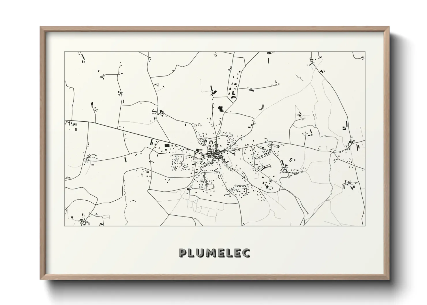 Une affiche de carte sur Plumelec