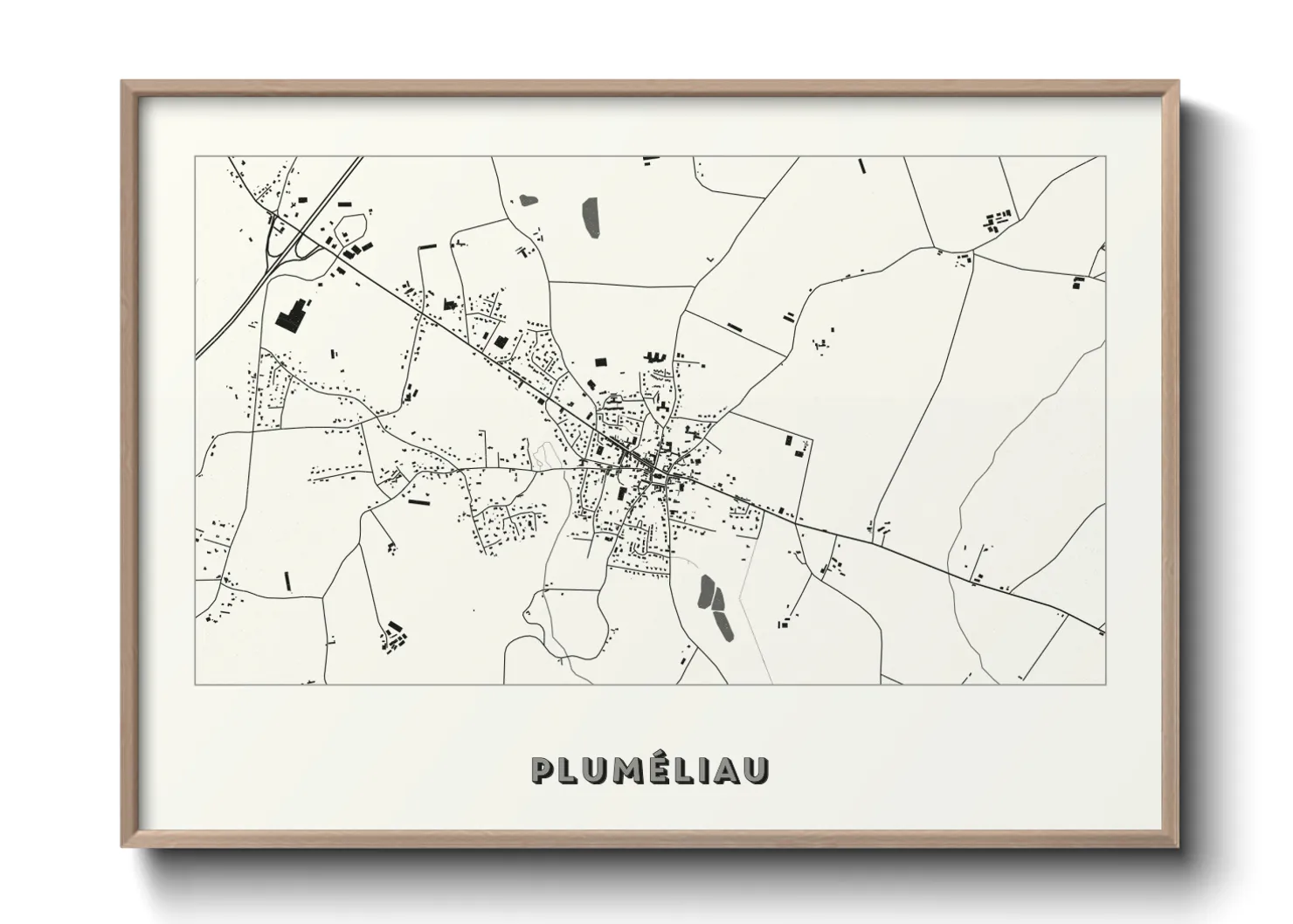 Une affiche de carte sur Pluméliau