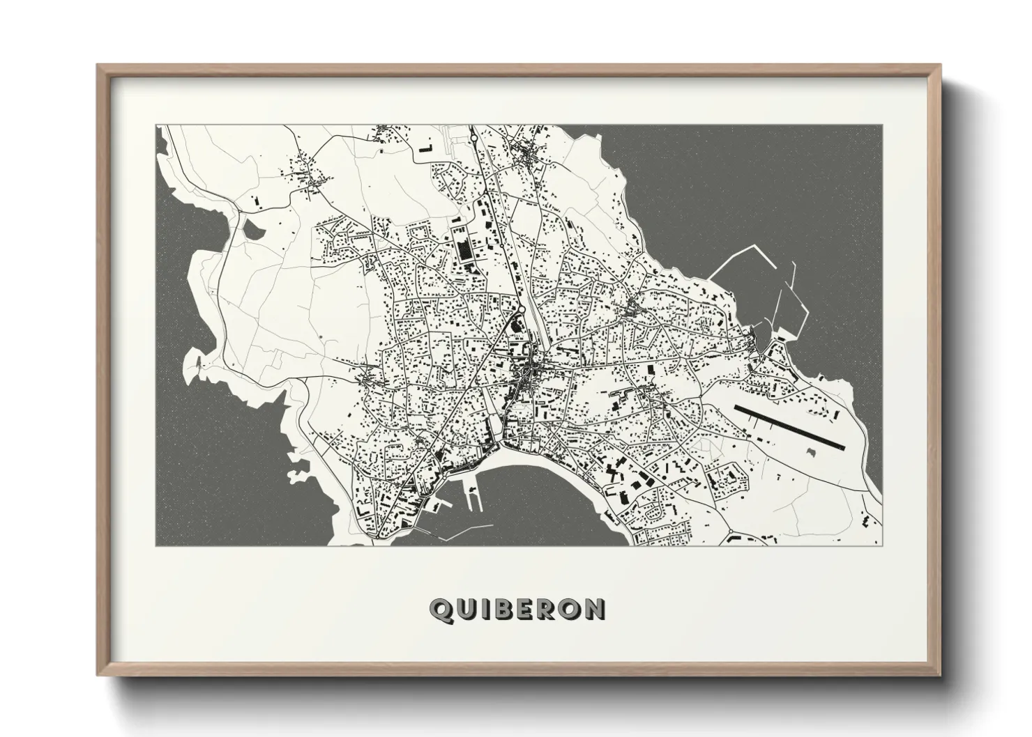 Une affiche de carte sur Quiberon