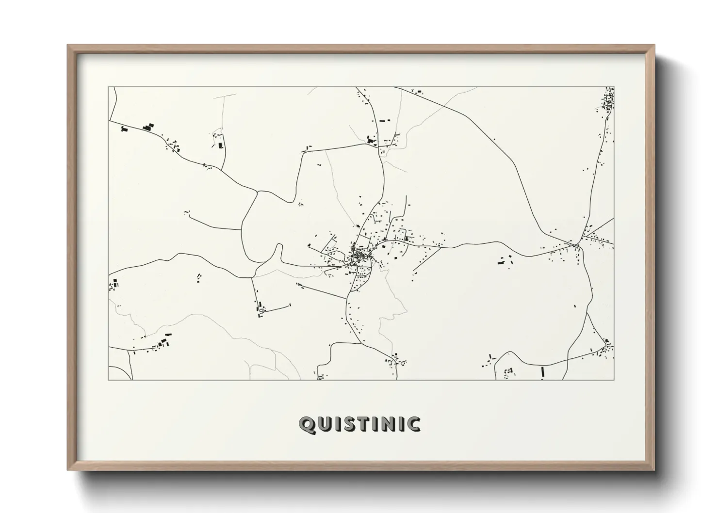 Une affiche de carte sur Quistinic