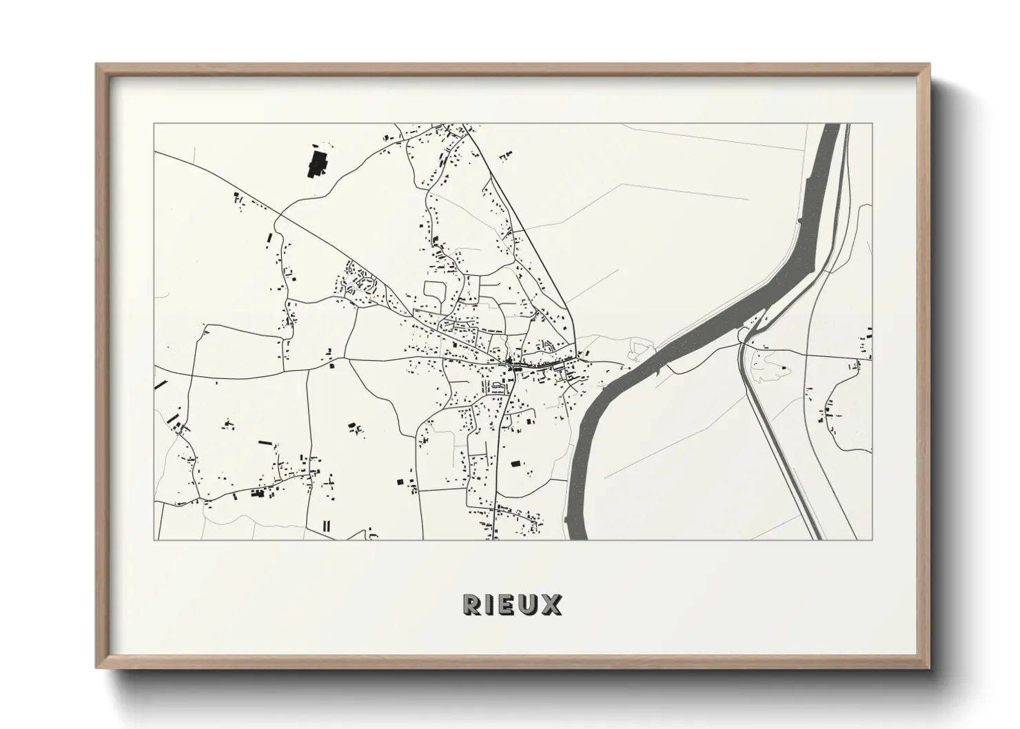 Une affiche de carte sur Rieux