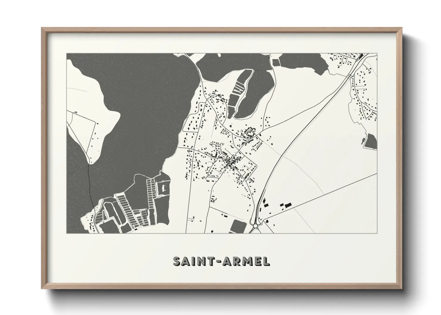 Une affiche de carte sur Saint-Armel