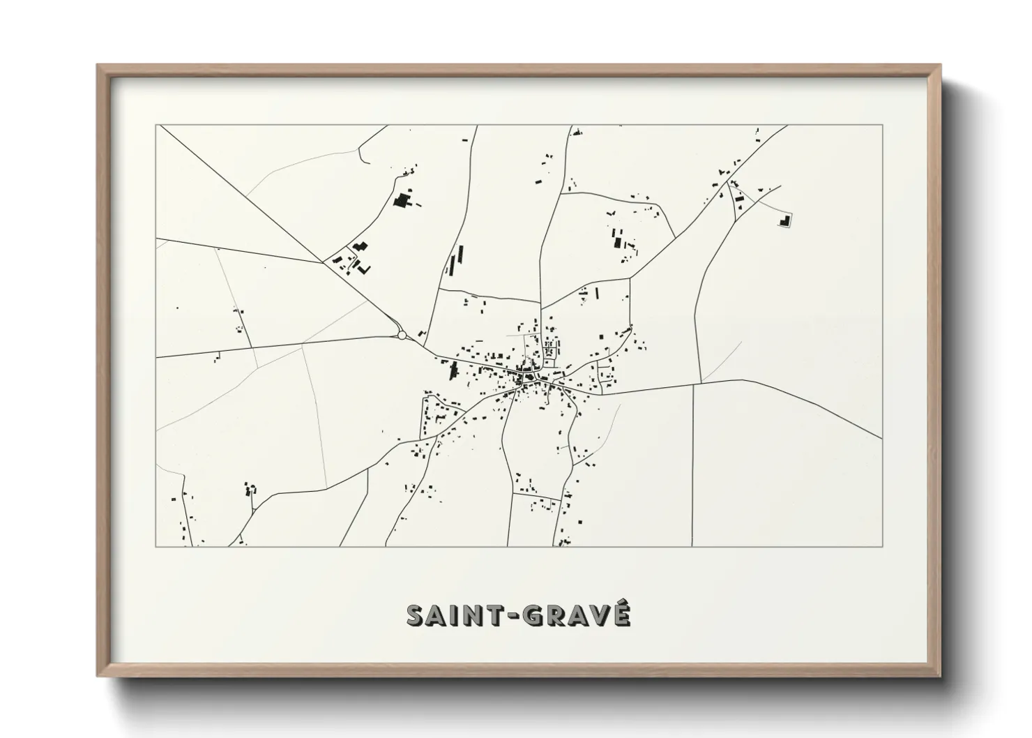 Une affiche de carte sur Saint-Gravé
