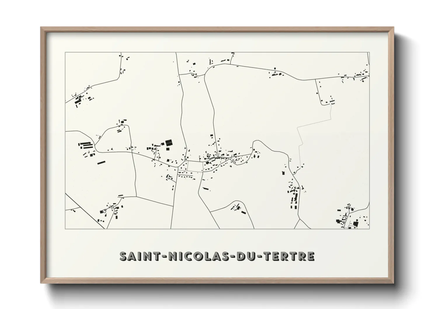 Une affiche de carte sur Saint-Nicolas-du-Tertre