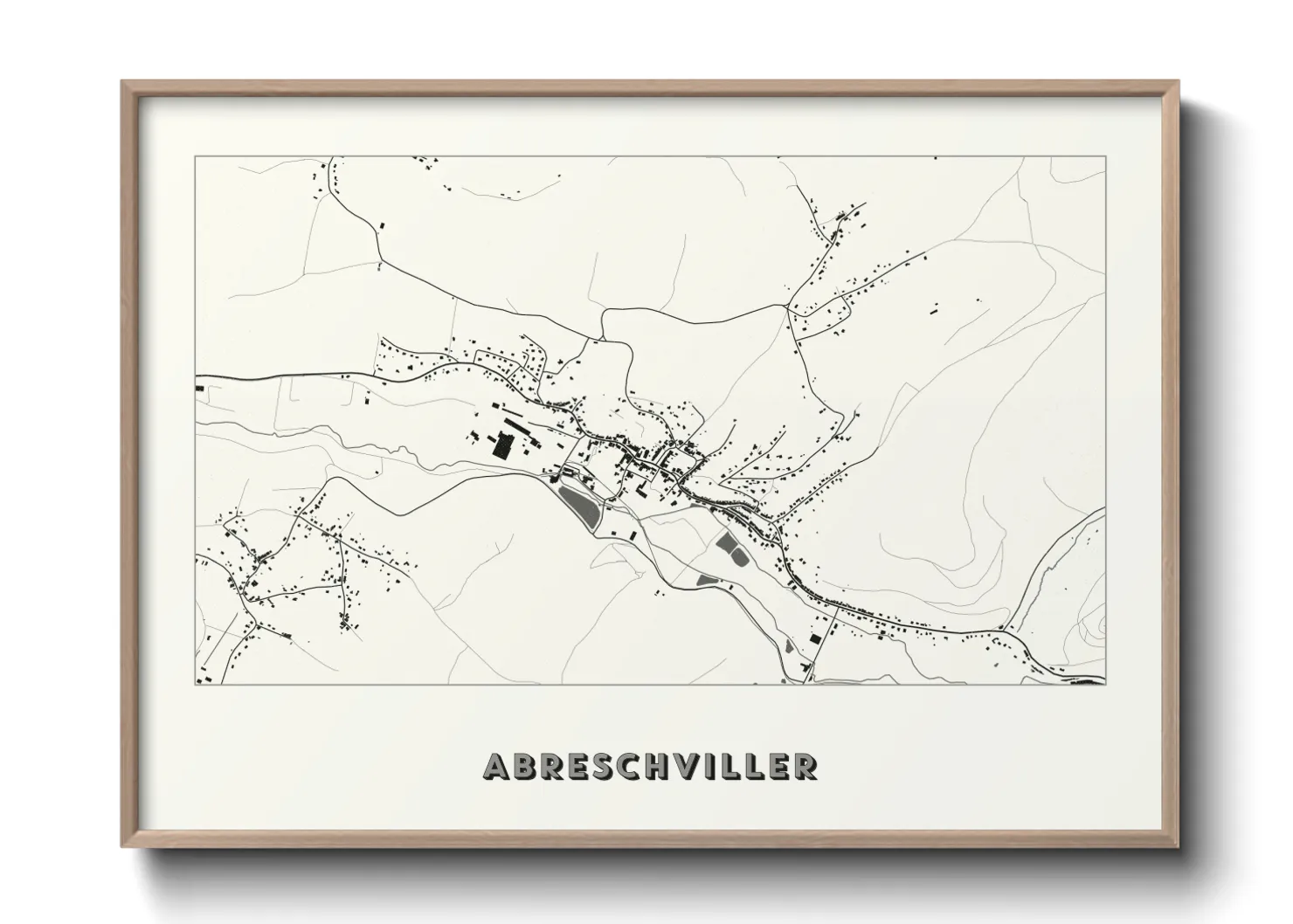 Une affiche de carte sur Abreschviller