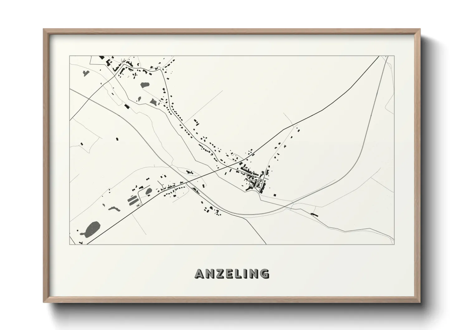 Une affiche de carte sur Anzeling