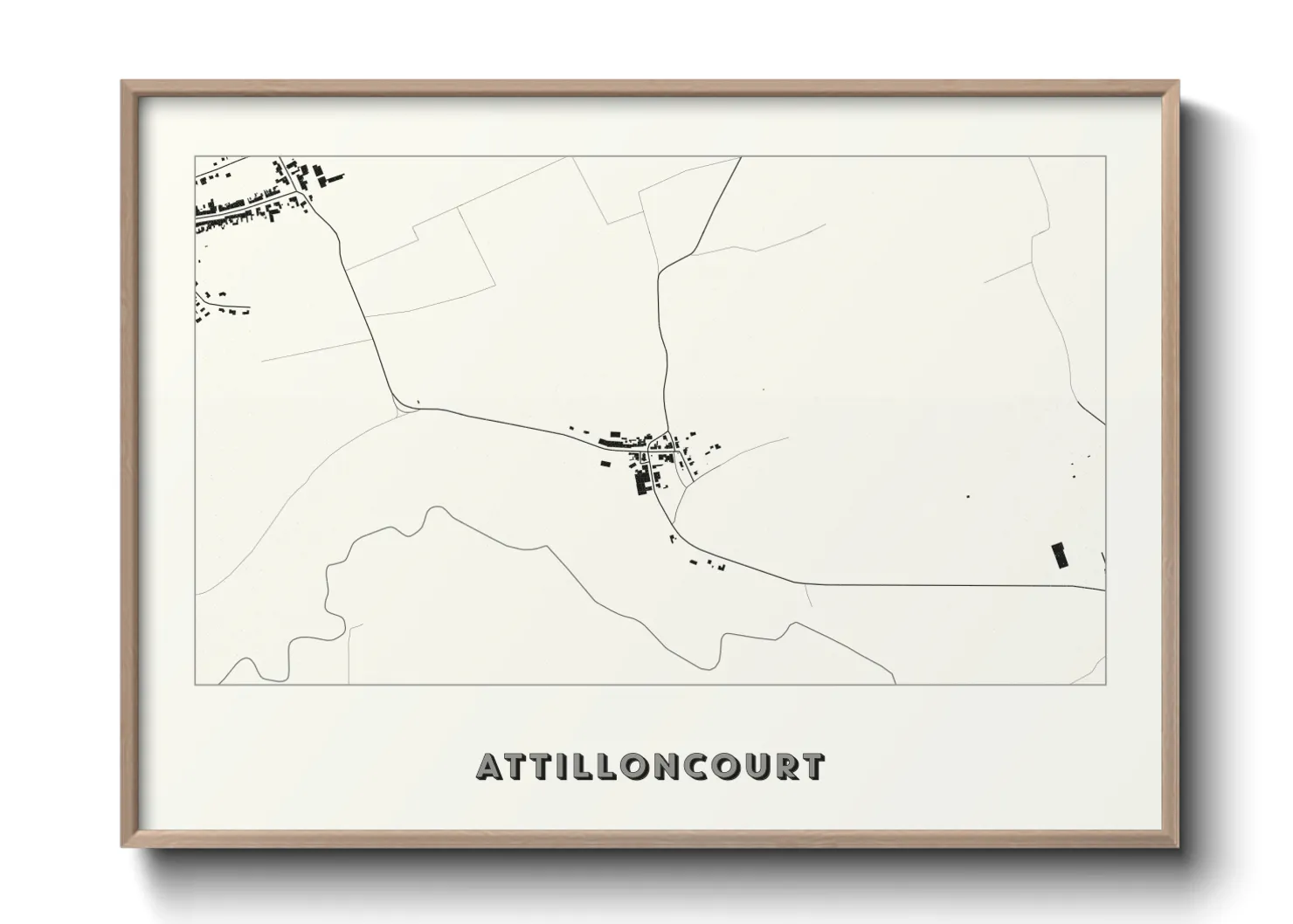 Une affiche de carte sur Attilloncourt