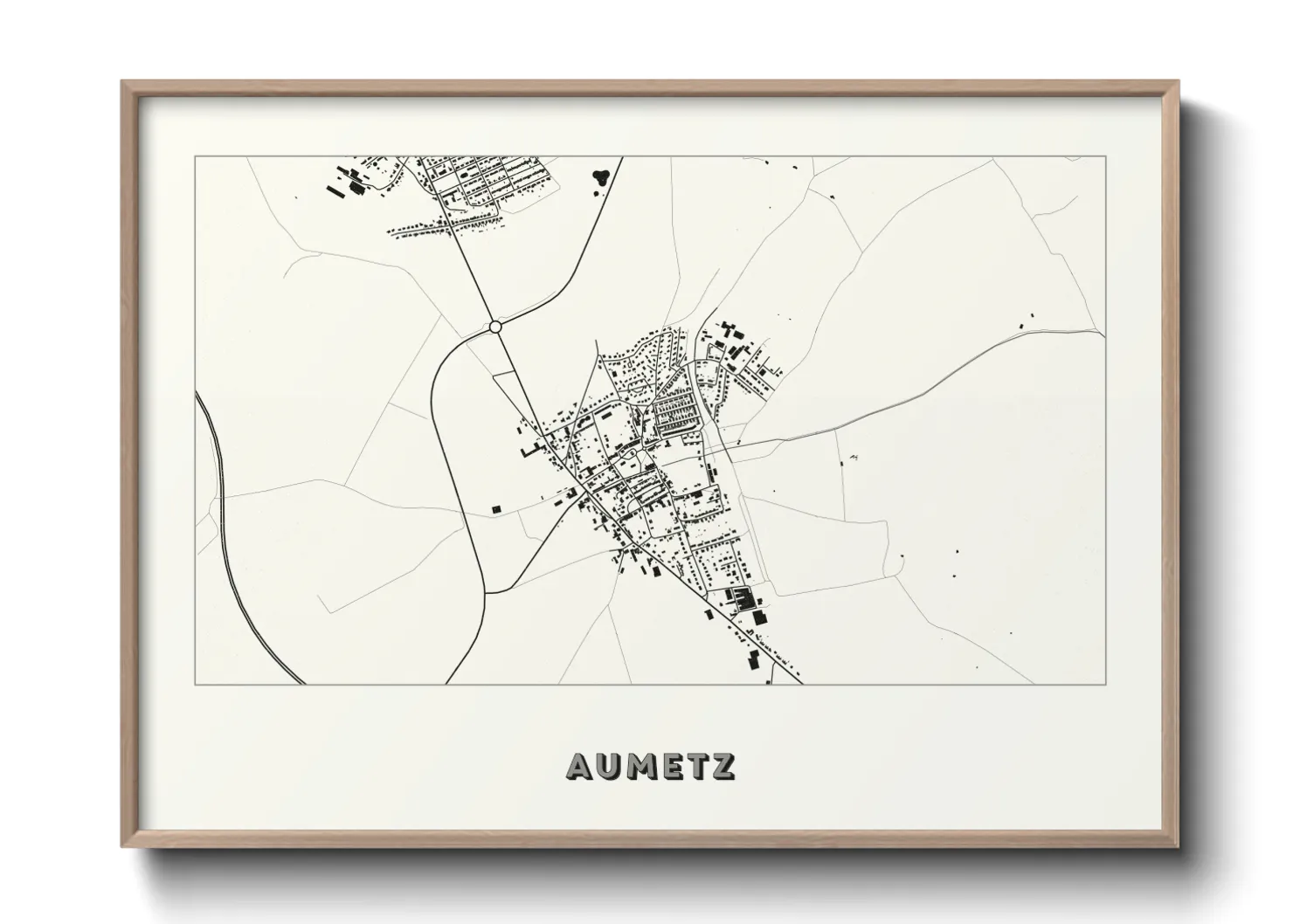 Une affiche de carte sur Aumetz