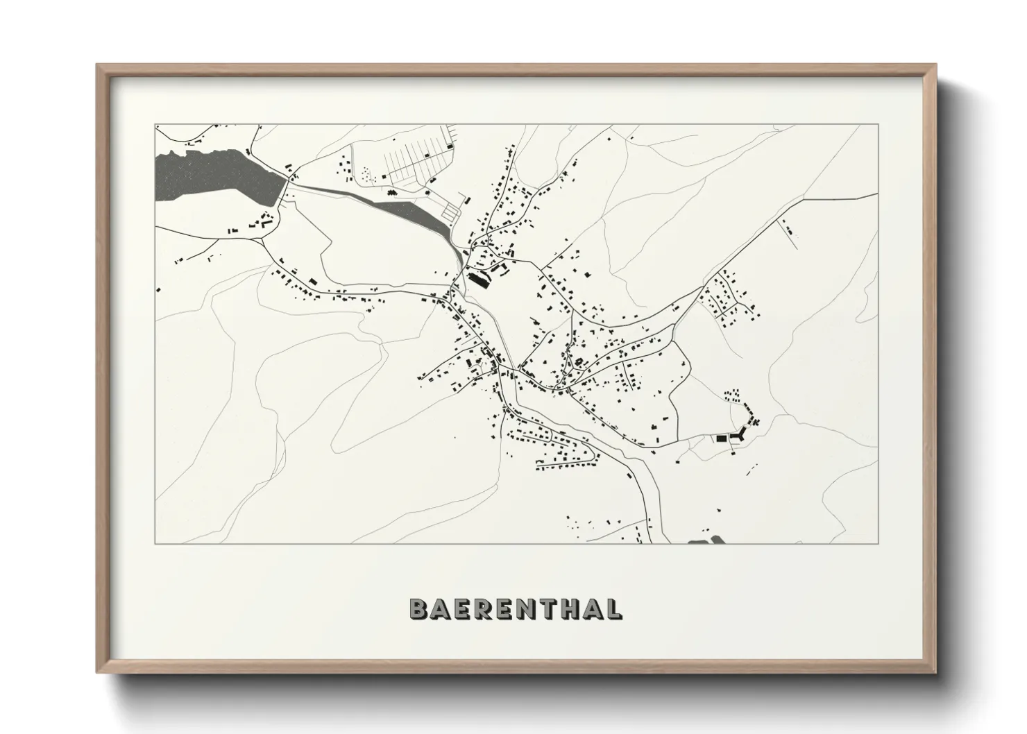 Une affiche de carte sur Baerenthal