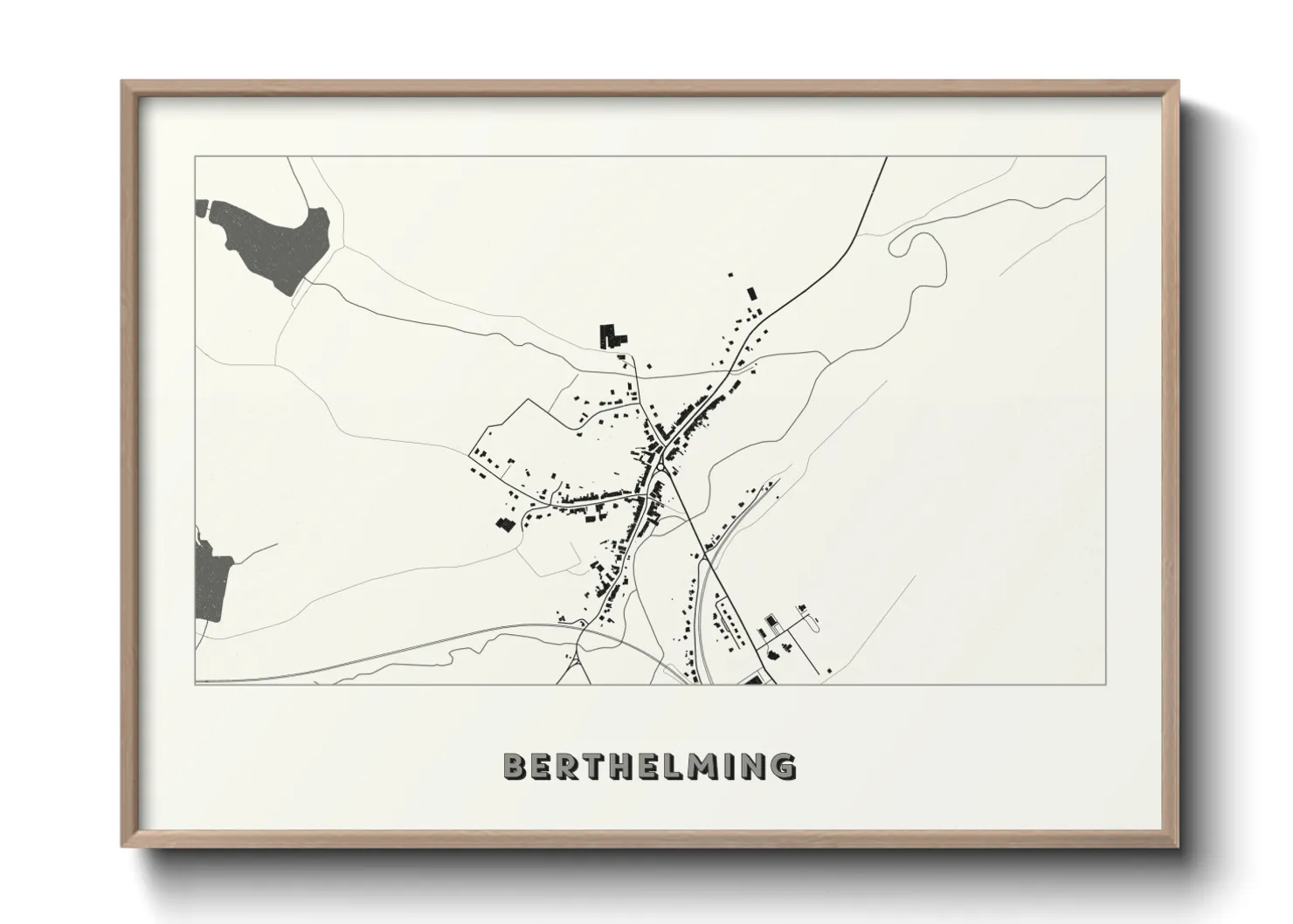 Une affiche de carte sur Berthelming