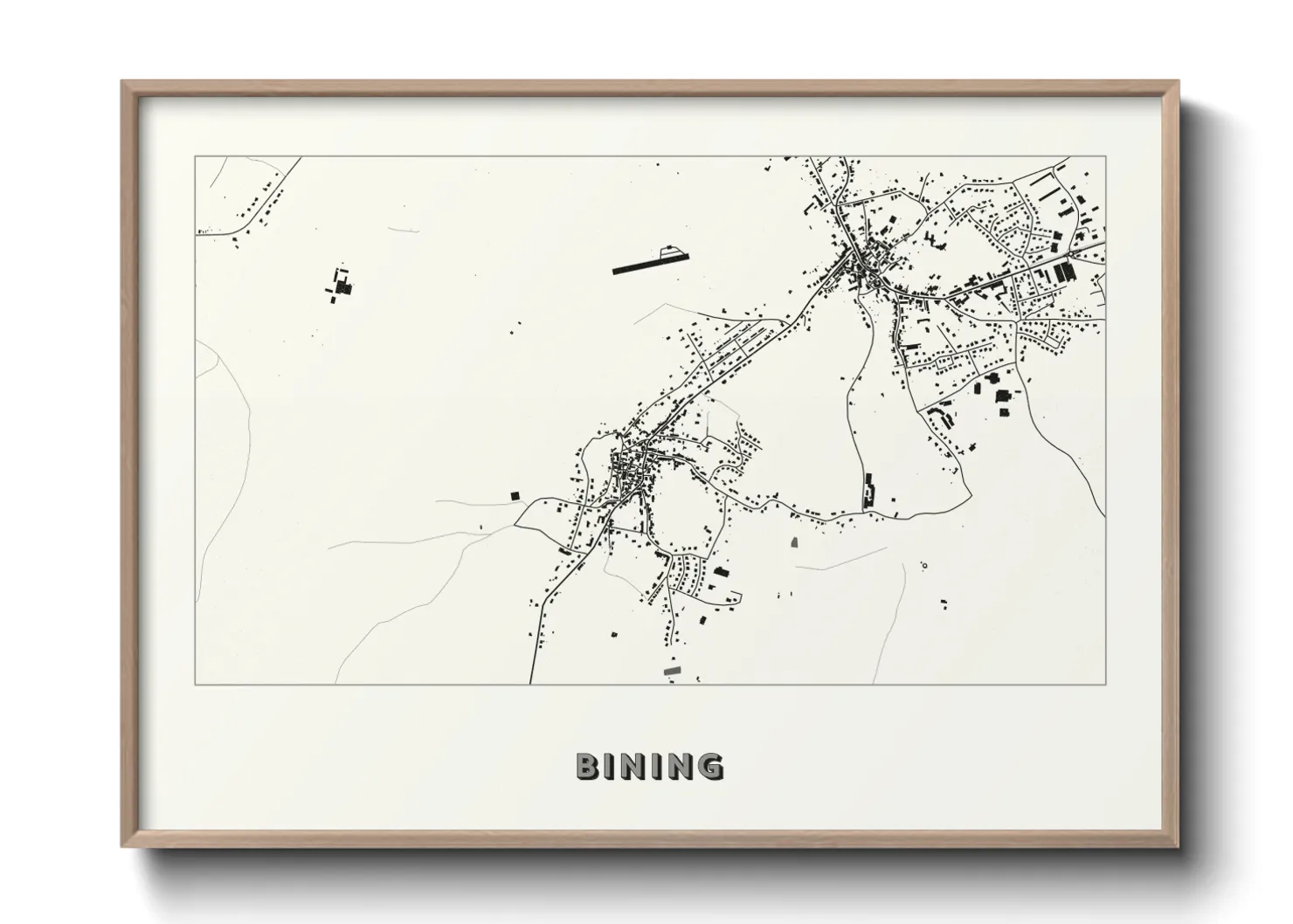 Une affiche de carte sur Bining