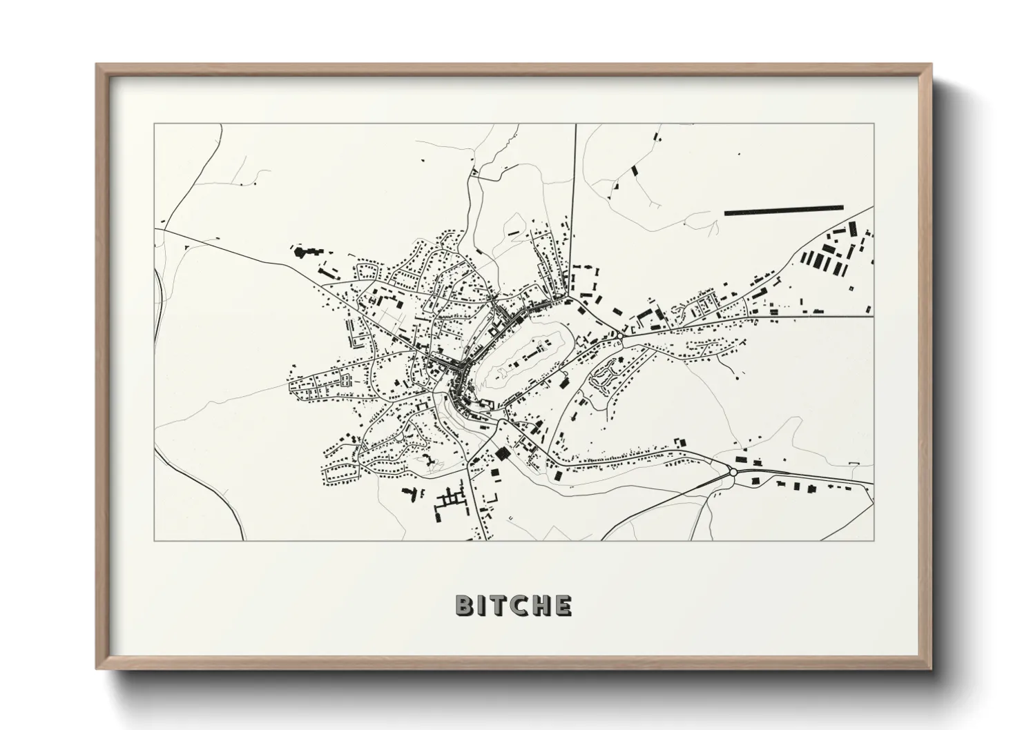 Une affiche de carte sur Bitche