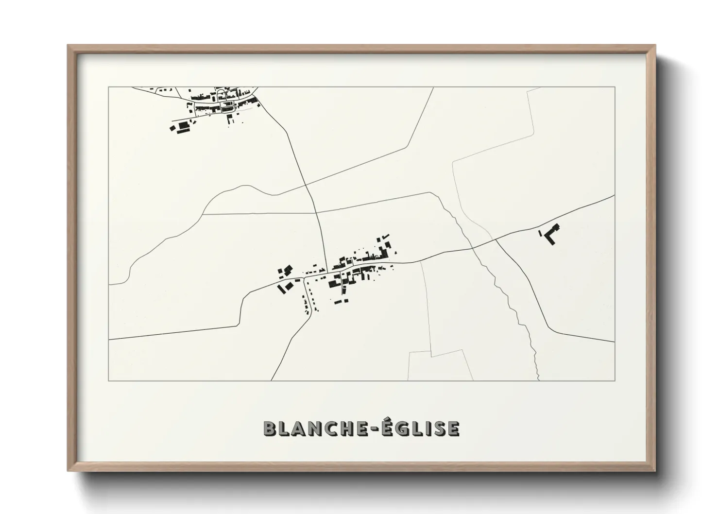 Une affiche de carte sur Blanche-Église