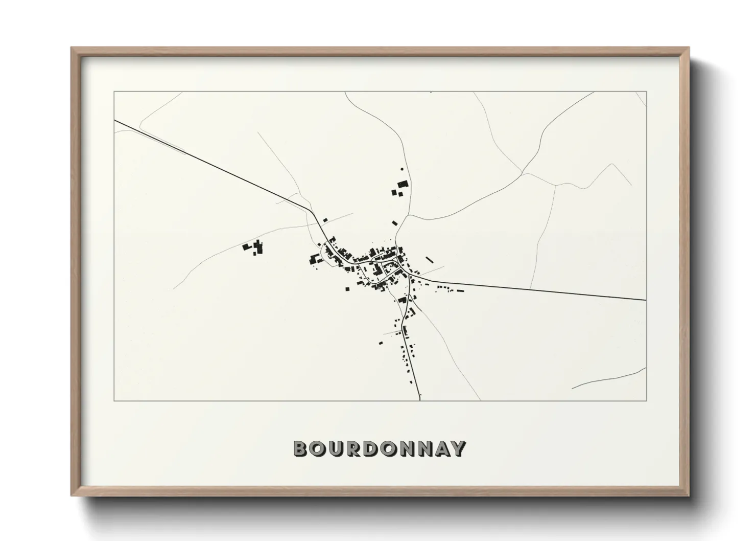 Une affiche de carte sur Bourdonnay