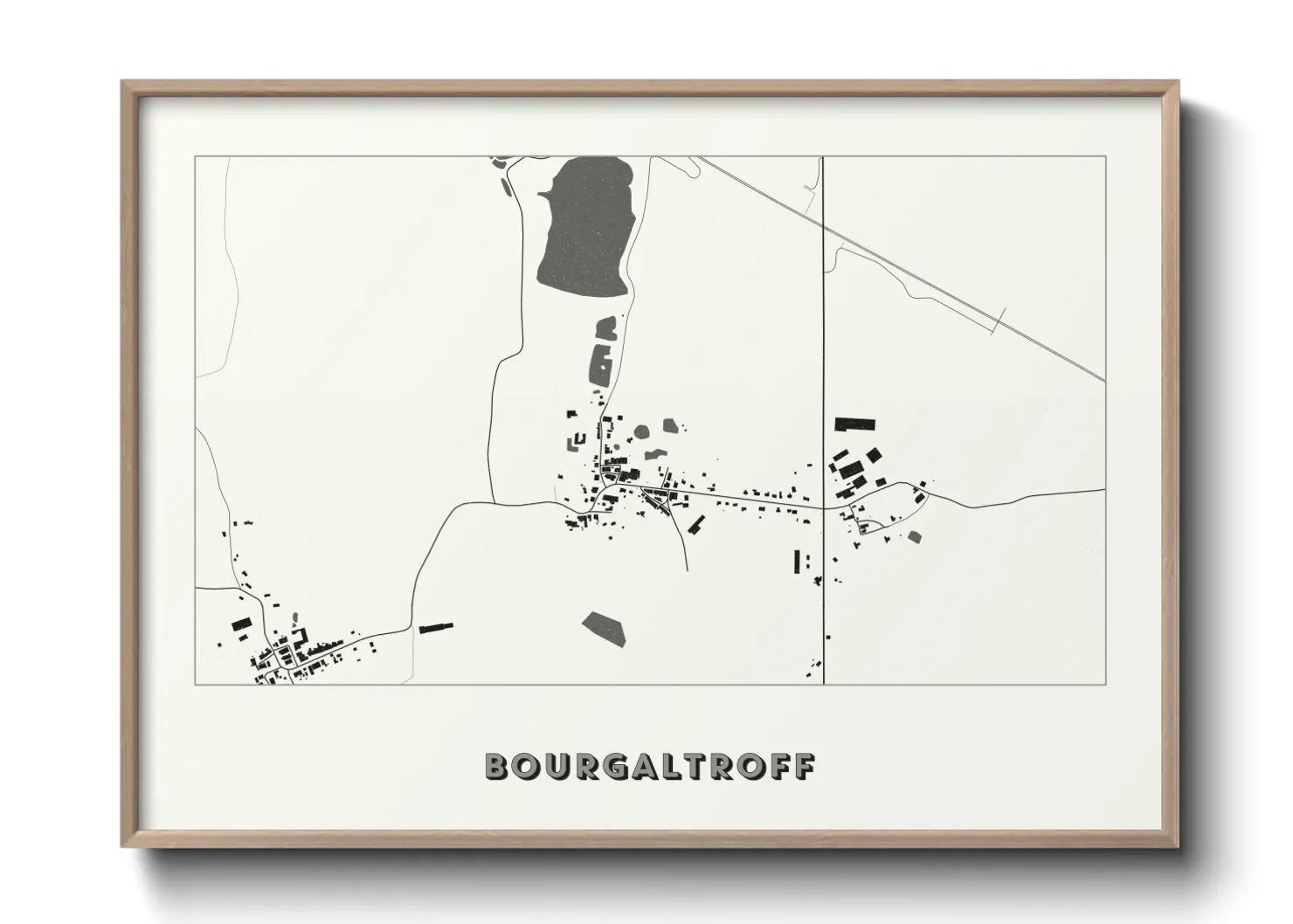 Une affiche de carte sur Bourgaltroff