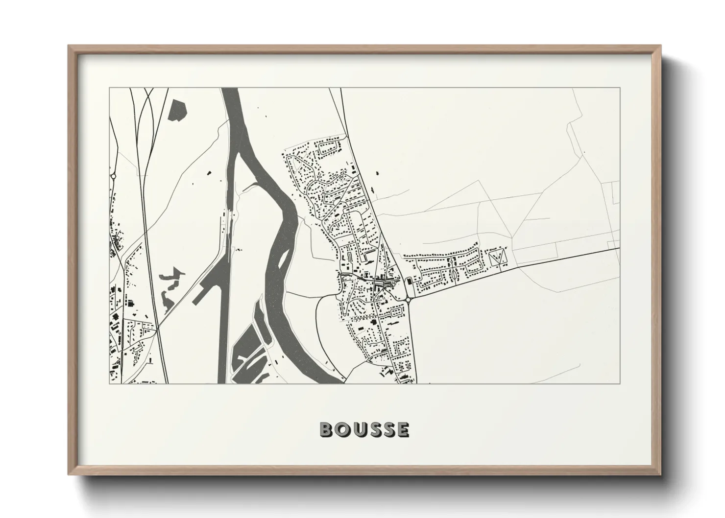 Une affiche de carte sur Bousse