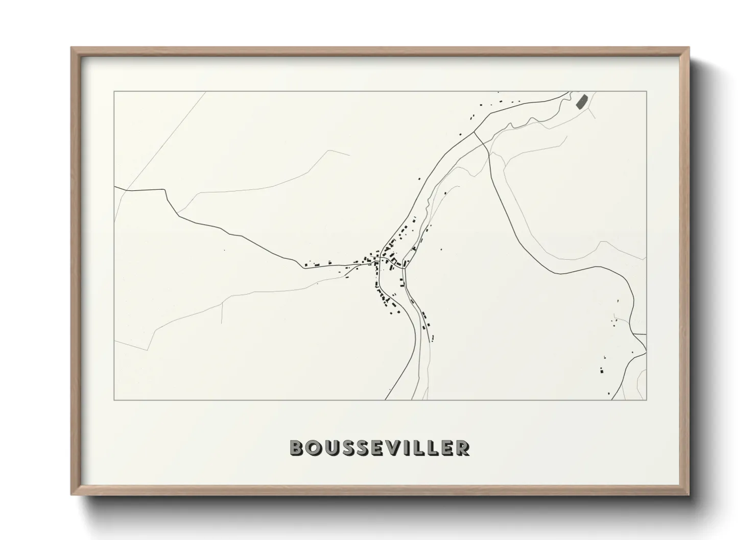 Une affiche de carte sur Bousseviller