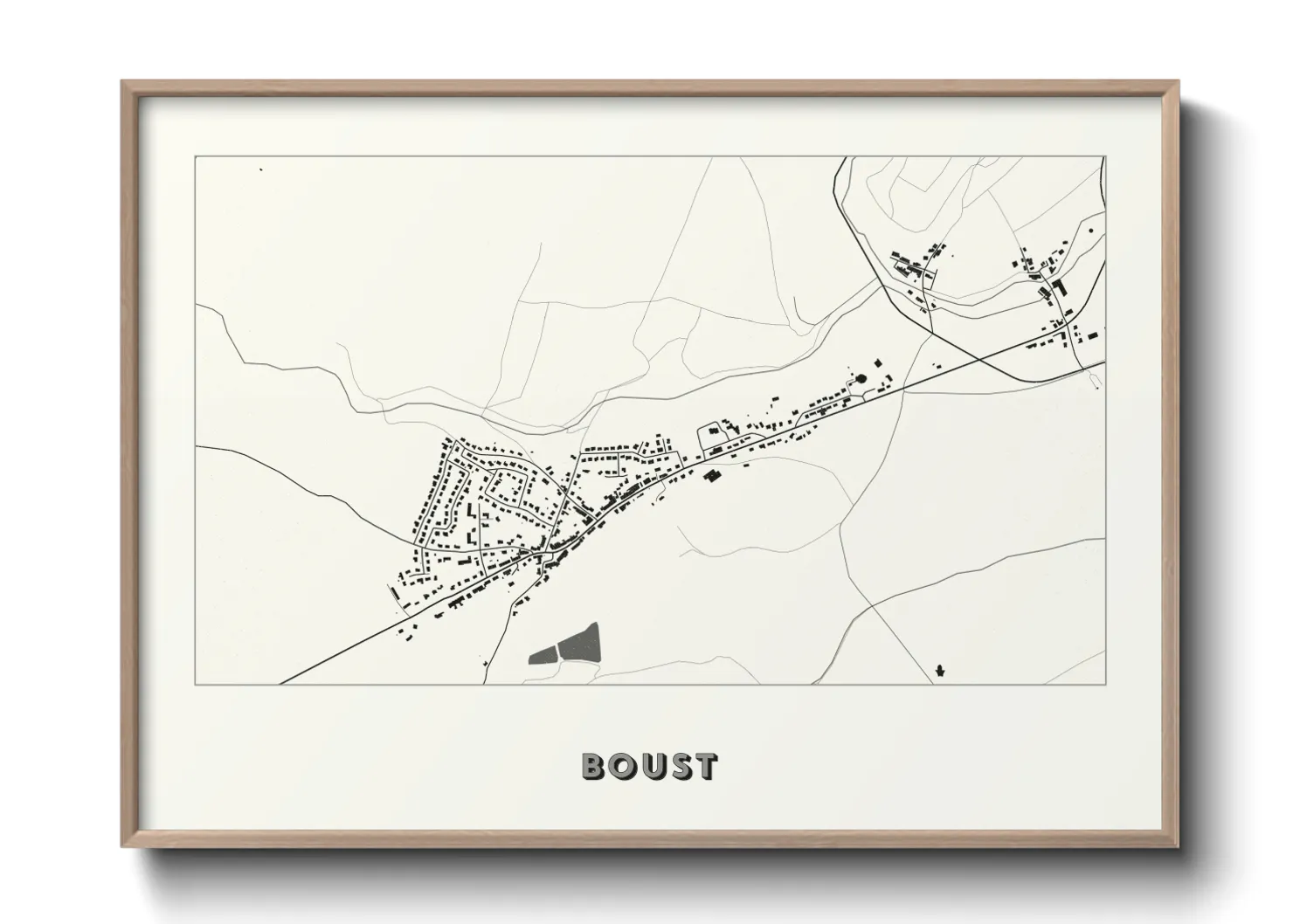 Une affiche de carte sur Boust
