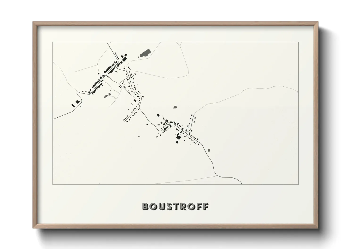 Une affiche de carte sur Boustroff