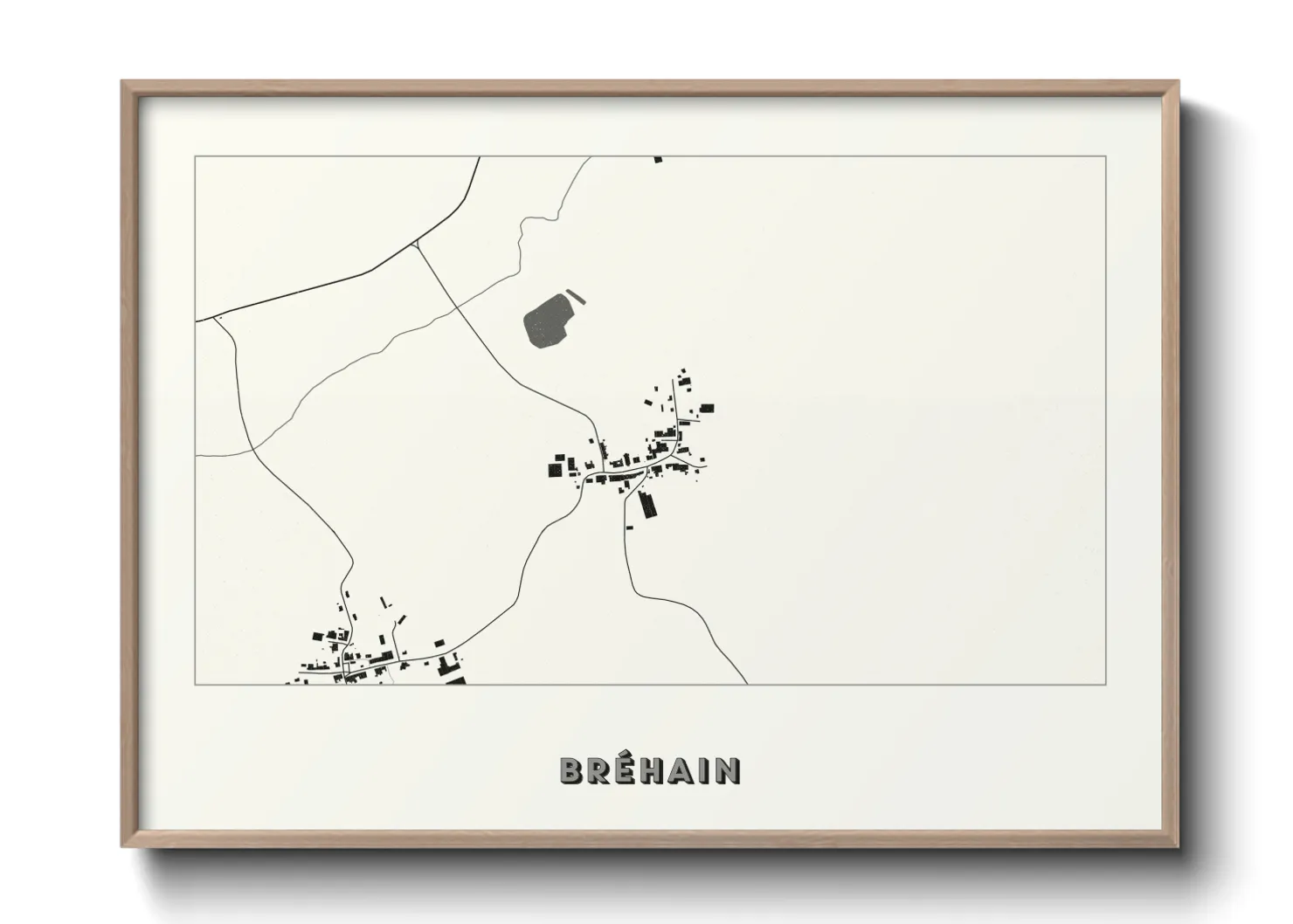 Une affiche de carte sur Bréhain