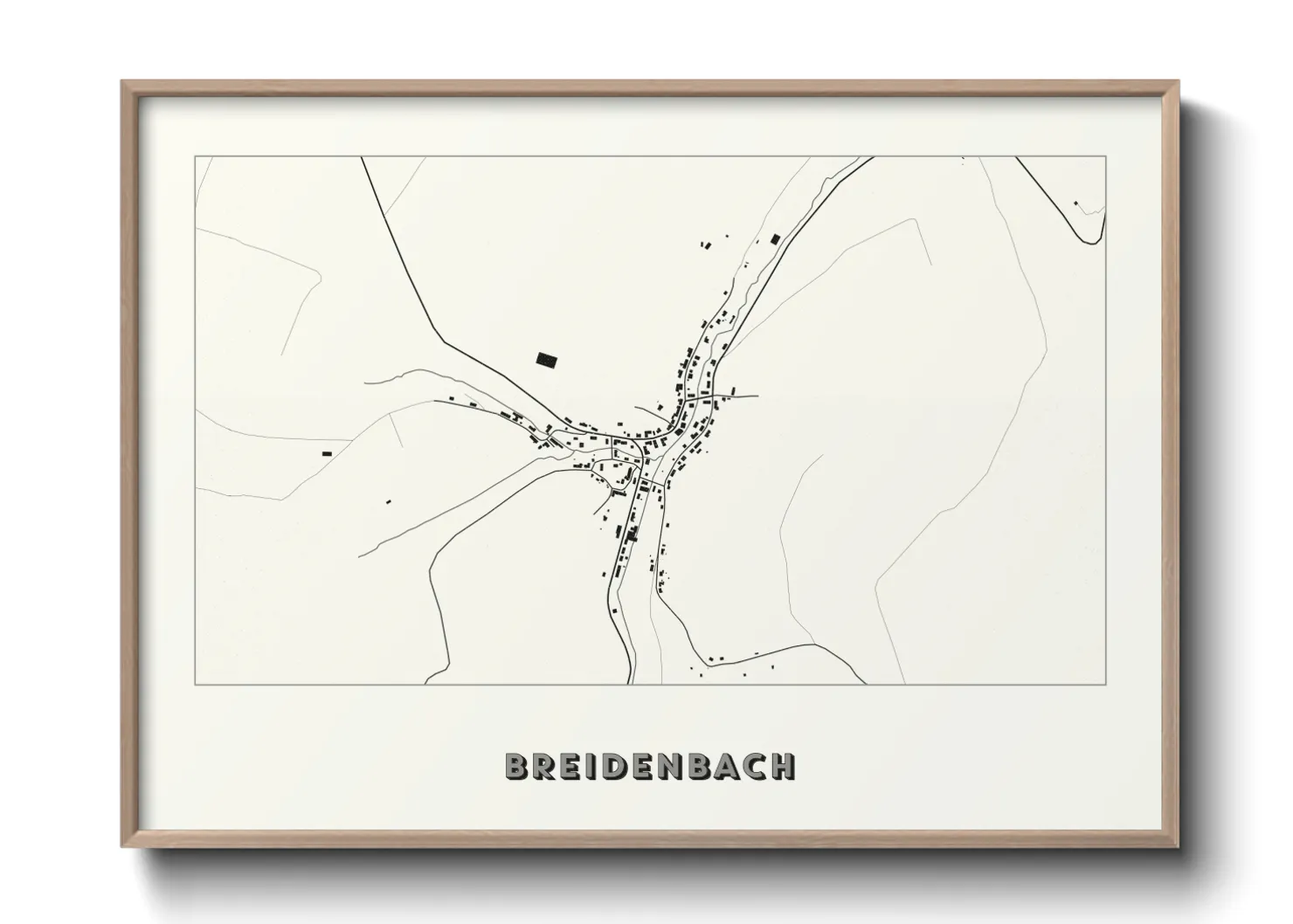 Une affiche de carte sur Breidenbach