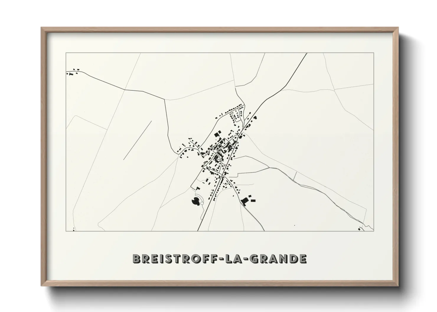 Une affiche de carte sur Breistroff-la-Grande