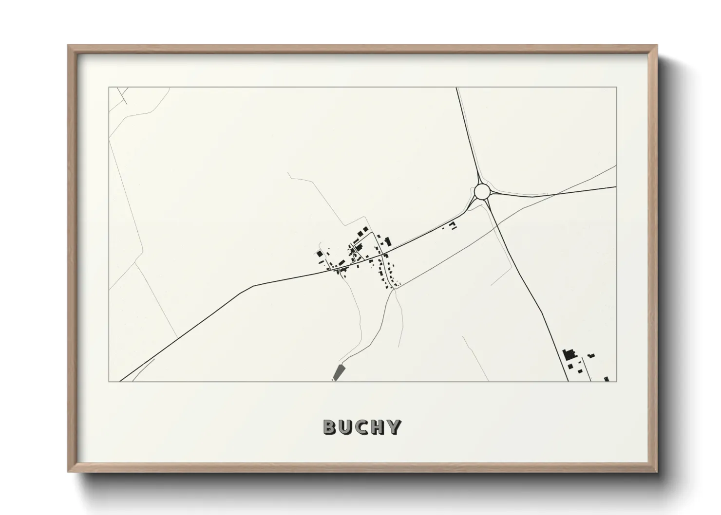 Une affiche de carte sur Buchy