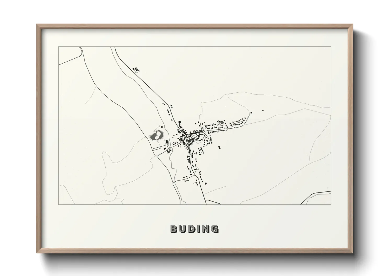 Une affiche de carte sur Buding