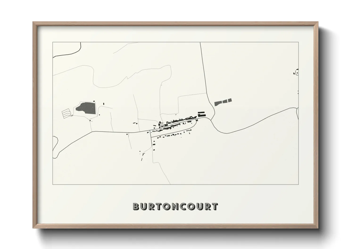 Une affiche de carte sur Burtoncourt