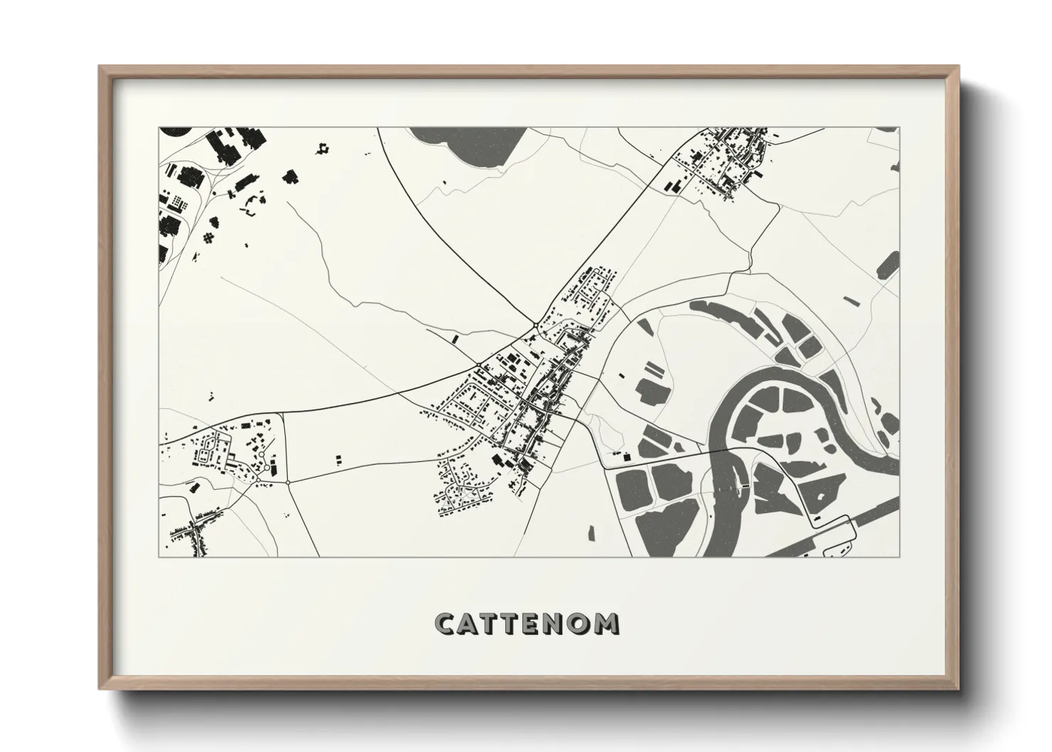 Une affiche de carte sur Cattenom